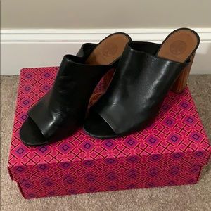 Sold! Tory Burch Black Raya Mules